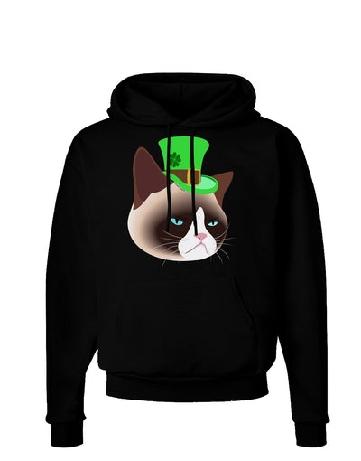 Leprechaun Disgruntled Cat Dark Hoodie Sweatshirt-Hoodie-TooLoud-Black-Small-Davson Sales