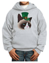 Leprechaun Disgruntled Cat Youth Hoodie Pullover Sweatshirt-Youth Hoodie-TooLoud-Ash-XS-Davson Sales