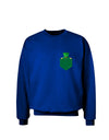 Leprechaun Peeking Out of Faux Pocket Adult Dark Sweatshirt by TooLoud-Sweatshirts-TooLoud-Deep-Royal-Blue-Small-Davson Sales