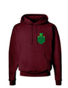 Leprechaun Peeking Out of Faux Pocket Dark Hoodie Sweatshirt by TooLoud-Hoodie-TooLoud-Maroon-Small-Davson Sales