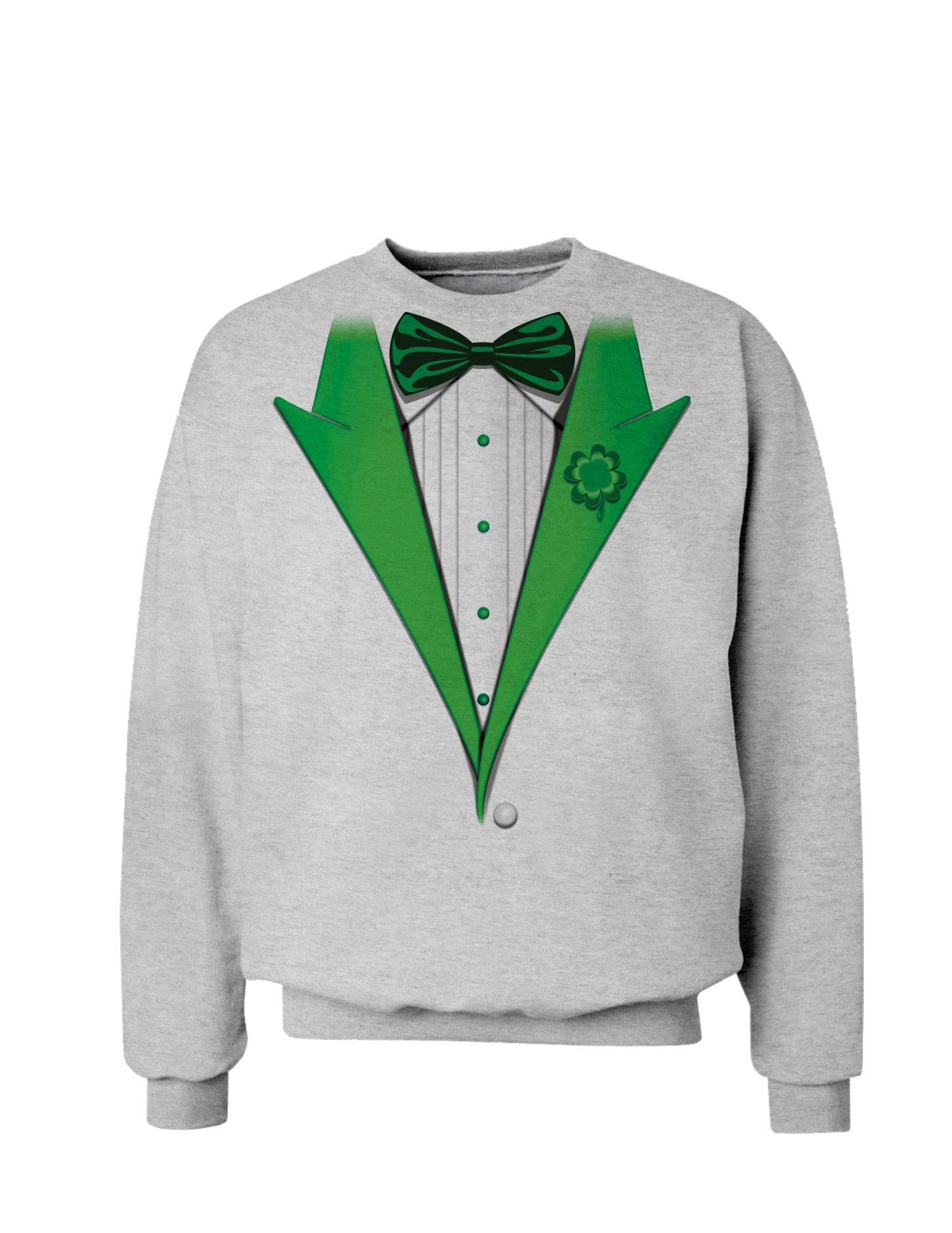 Leprechaun Tuxedo St. Patrick's Day Sweatshirt-Sweatshirts-TooLoud-Ash Gray-Small-Davson Sales