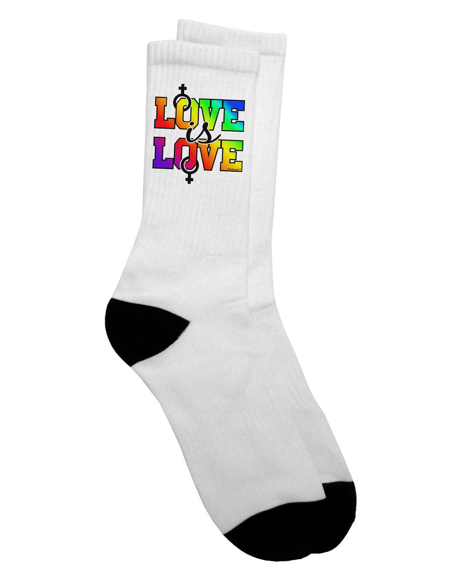 Lesbian Pride Adult Crew Socks - Celebrate Love with Style-Socks-TooLoud-White-Ladies-4-6-Davson Sales