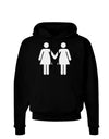 Lesbian Women Holding Hands LGBT Dark Hoodie Sweatshirt-Hoodie-TooLoud-Black-Small-Davson Sales