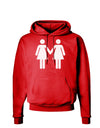 Lesbian Women Holding Hands LGBT Dark Hoodie Sweatshirt-Hoodie-TooLoud-Red-Small-Davson Sales