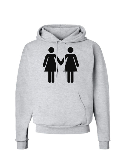 Lesbian Women Holding Hands LGBT Hoodie Sweatshirt-Hoodie-TooLoud-AshGray-Small-Davson Sales