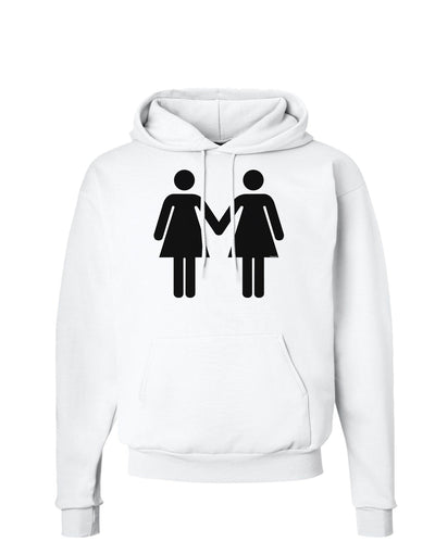 Lesbian Women Holding Hands LGBT Hoodie Sweatshirt-Hoodie-TooLoud-White-Small-Davson Sales