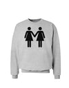 Lesbian Women Holding Hands LGBT Sweatshirt-Sweatshirts-TooLoud-AshGray-Small-Davson Sales