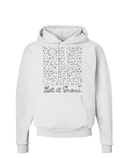 Let It Snow Falling Snowflakes - Christmas Hoodie Sweatshirt-Hoodie-TooLoud-White-Small-Davson Sales