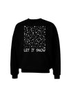 Let It Snow Text Snowflakes - Christmas Adult Dark Sweatshirt-Sweatshirts-TooLoud-Black-Small-Davson Sales