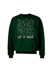 Let It Snow Text Snowflakes - Christmas Adult Dark Sweatshirt-Sweatshirts-TooLoud-Deep-Forest-Green-Small-Davson Sales