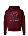 Let It Snow Text Snowflakes - Christmas Dark Hoodie Sweatshirt-Hoodie-TooLoud-Maroon-Small-Davson Sales