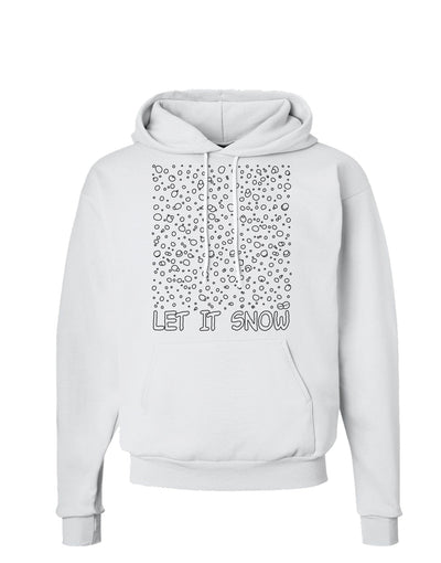 Let It Snow Text Snowflakes - Christmas Hoodie Sweatshirt-Hoodie-TooLoud-White-Small-Davson Sales