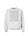 Let It Snow Text Snowflakes - Christmas Sweatshirt-Sweatshirts-TooLoud-White-Small-Davson Sales