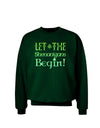 Let the Shenanigans Begin Adult Dark Sweatshirt-Sweatshirts-TooLoud-Deep-Forest-Green-Small-Davson Sales