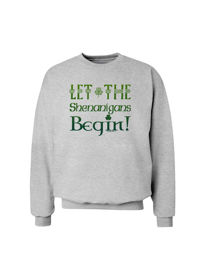 Let the Shenanigans Begin Sweatshirt-Sweatshirts-TooLoud-AshGray-Small-Davson Sales