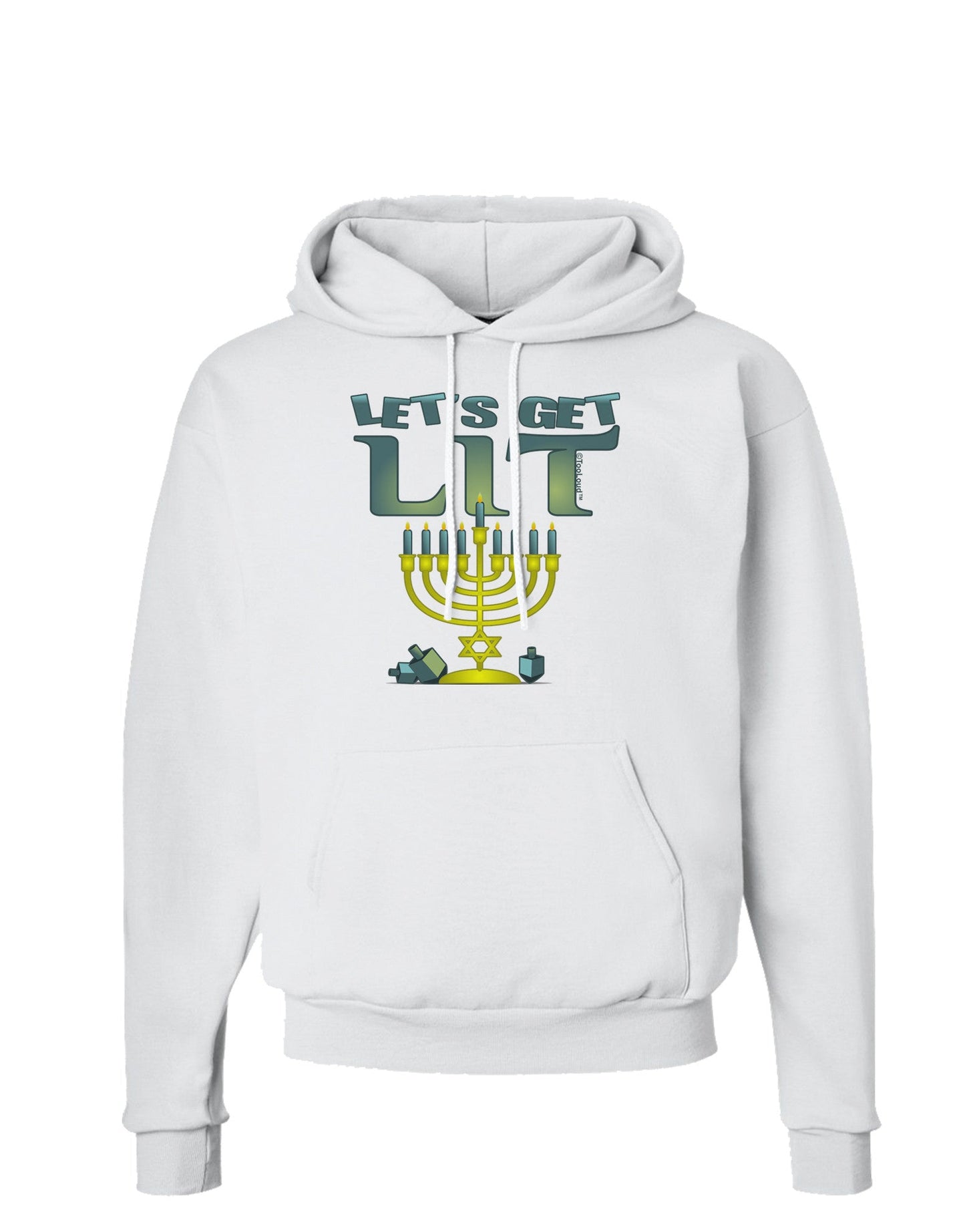 Let's Get Lit Menorah Hoodie Sweatshirt-Hoodie-TooLoud-White-Small-Davson Sales