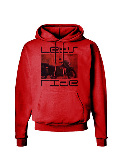 Lets Ride Sidecar Motorcycle Hoodie Sweatshirt-Hoodie-TooLoud-Red-Small-Davson Sales