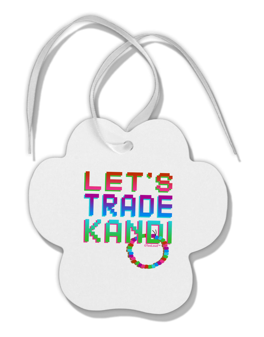 Let's Trade Kandi Paw Print Shaped Ornament-Ornament-TooLoud-White-Davson Sales