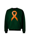 Leukemia Awareness Ribbon - Orange Adult Dark Sweatshirt-Sweatshirts-TooLoud-Deep-Forest-Green-Small-Davson Sales