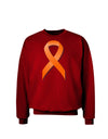 Leukemia Awareness Ribbon - Orange Adult Dark Sweatshirt-Sweatshirts-TooLoud-Deep-Red-Small-Davson Sales