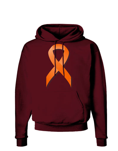 Leukemia Awareness Ribbon - Orange Dark Hoodie Sweatshirt-Hoodie-TooLoud-Maroon-Small-Davson Sales