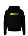 LGBT Ally Rainbow Text Dark Hoodie Sweatshirt by TooLoud-Hoodie-TooLoud-Black-Small-Davson Sales