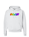 LGBT Ally Rainbow Text Hoodie Sweatshirt by TooLoud-Hoodie-TooLoud-White-Small-Davson Sales