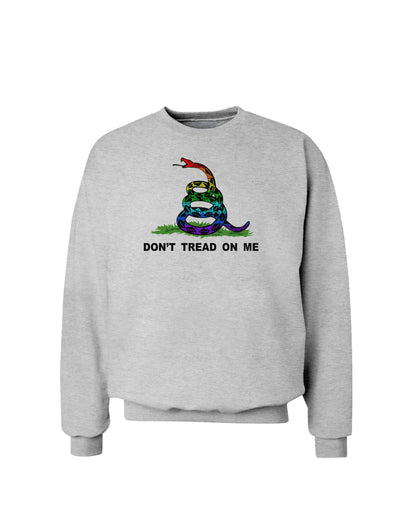 LGBT Freedom Rainbow Don't Tread on Me Sweatshirt-Sweatshirts-TooLoud-AshGray-Small-Davson Sales