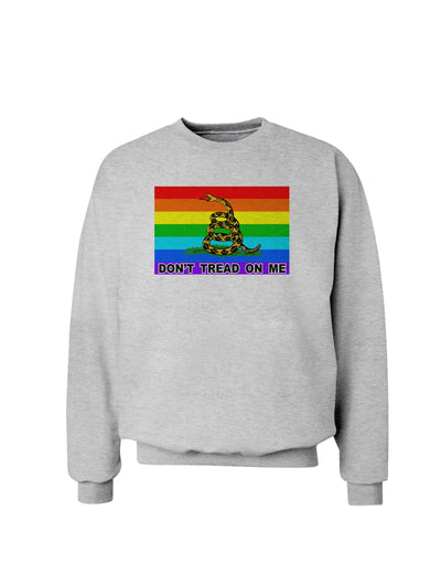 LGBT Rainbow Gadsden Flag Freedom Sweatshirt-Sweatshirts-TooLoud-AshGray-Small-Davson Sales