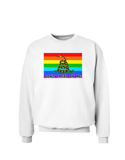 LGBT Rainbow Gadsden Flag Freedom Sweatshirt-Sweatshirts-TooLoud-White-Small-Davson Sales