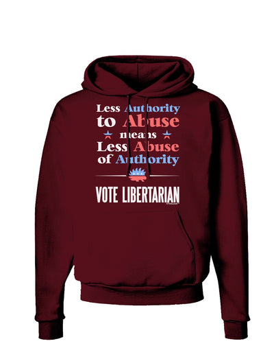 Libertarian Against Authority Abuse Dark Hoodie Sweatshirt-Hoodie-TooLoud-Maroon-Small-Davson Sales