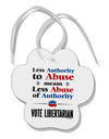 Libertarian Against Authority Abuse Paw Print Shaped Ornament-Ornament-TooLoud-White-Davson Sales