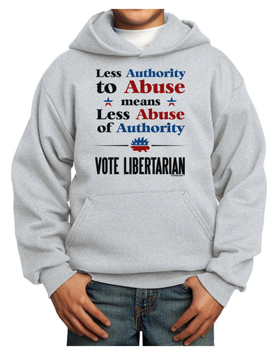 Libertarian Against Authority Abuse Youth Hoodie Pullover Sweatshirt-Youth Hoodie-TooLoud-Ash-XS-Davson Sales