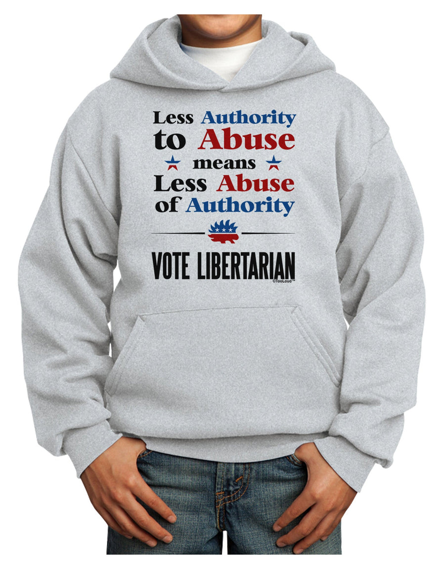 Libertarian Against Authority Abuse Youth Hoodie Pullover Sweatshirt-Youth Hoodie-TooLoud-White-XS-Davson Sales