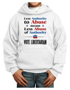 Libertarian Against Authority Abuse Youth Hoodie Pullover Sweatshirt-Youth Hoodie-TooLoud-White-XS-Davson Sales