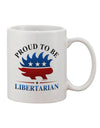 Libertarian Pride 11 oz Coffee Mug - Expertly Crafted Drinkware-11 OZ Coffee Mug-TooLoud-White-Davson Sales