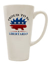 Libertarian Pride Conical Latte Coffee Mug - Expertly Crafted Drinkware-Conical Latte Mug-TooLoud-White-Davson Sales