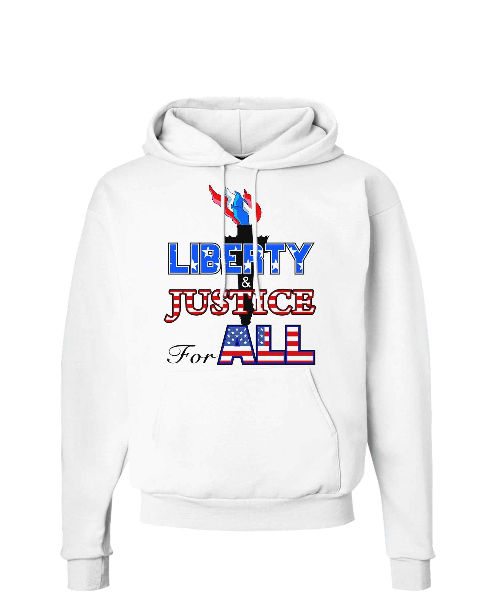 Liberty and Justice for All Hoodie Sweatshirt-Hoodie-TooLoud-White-Small-Davson Sales