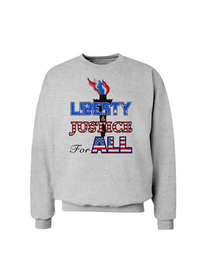 Liberty and Justice for All Sweatshirt-Sweatshirts-TooLoud-AshGray-Small-Davson Sales