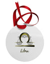 Libra Symbol Circular Metal Ornament-Ornament-TooLoud-White-Davson Sales