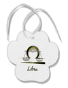 Libra Symbol Paw Print Shaped Ornament-Ornament-TooLoud-White-Davson Sales