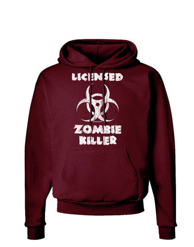 Licensed Zombie Killer - Biohazard Dark Hoodie Sweatshirt by TooLoud-Hoodie-TooLoud-Maroon-Small-Davson Sales