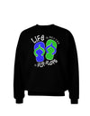 Life is Better in Flip Flops - Blue and Green Adult Dark Sweatshirt-Sweatshirts-TooLoud-Black-Small-Davson Sales