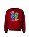 Life is Better in Flip Flops - Blue and Green Adult Dark Sweatshirt-Sweatshirts-TooLoud-Deep-Red-Small-Davson Sales