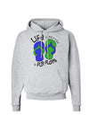 Life is Better in Flip Flops - Blue and Green Hoodie Sweatshirt-Hoodie-TooLoud-AshGray-Small-Davson Sales