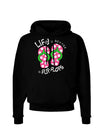 Life is Better in Flip Flops - Pink and Green Dark Hoodie Sweatshirt-Hoodie-TooLoud-Black-Small-Davson Sales