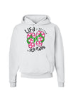 Life is Better in Flip Flops - Pink and Green Hoodie Sweatshirt-Hoodie-TooLoud-White-Small-Davson Sales