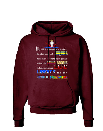 Life Liberty Pursuit of Happiness Dark Hoodie Sweatshirt-Hoodie-TooLoud-Maroon-Small-Davson Sales