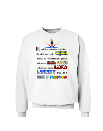 Life Liberty Pursuit of Happiness Sweatshirt-Sweatshirts-TooLoud-White-Small-Davson Sales