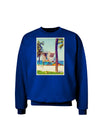 Lifeguard Station Watercolor Adult Dark Sweatshirt-Sweatshirts-TooLoud-Deep-Royal-Blue-Small-Davson Sales